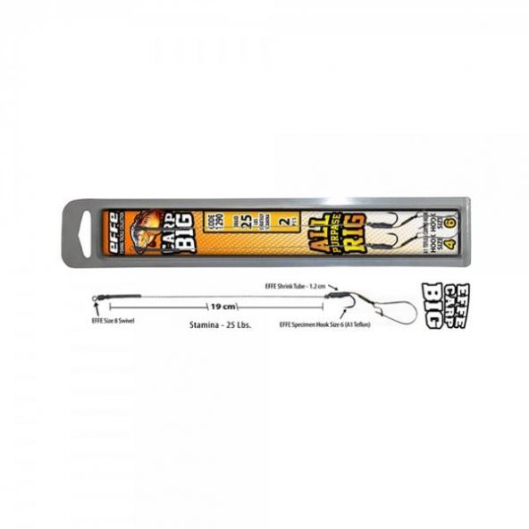 EFFE Hazır Boili Sazan Avı Rig Olta Takımı 4lü HG1290 - 4