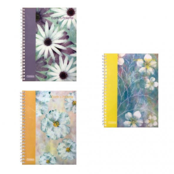 Özgün Earths Palette A4 Pp Kapak Spiralli Defter 160 Yp. Kareli - 3 Adet