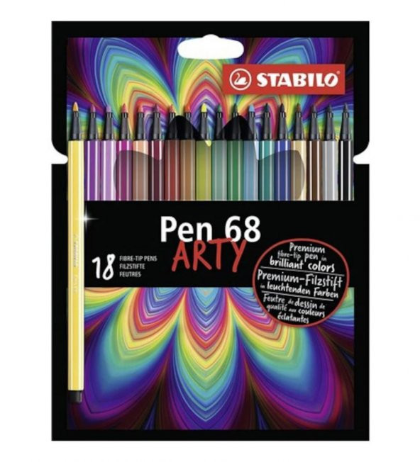 Stabilo Keçe Uçlu Boya Kalemi Pen 68 Arty 18 Renk