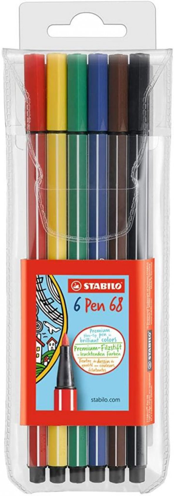 Stabilo Keçe Uçlu Boya Kalemi 6 Lı Paket 6806/PL ürün görseli 1