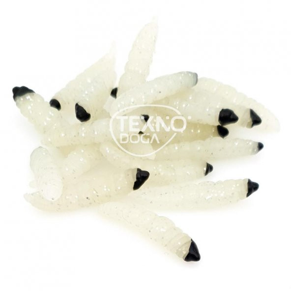 EFFE Fosforlu Larva Kurtçuk Muz Aromalı Silikon Yem 2.6cm 20ad - 2