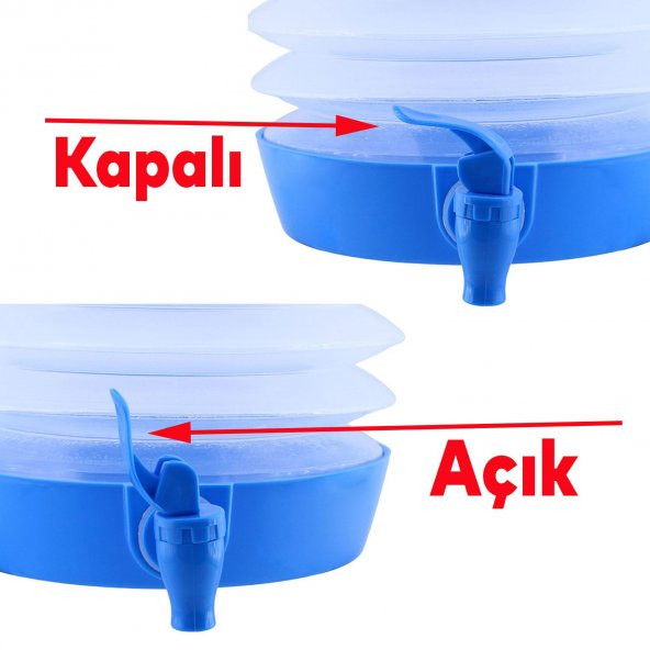 Su Sebili Katlanabilir Termos Çeşmeli Körüklü 5.5 Litre Piknik Kamp Su Ayran Meşrubat İçecek Bidonu - 6