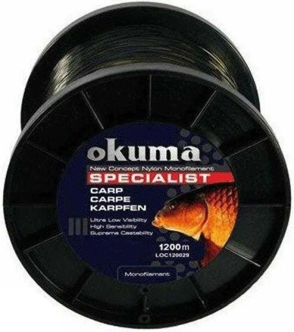 Okuma Carp 1200m 17,00 LB 7.73kg 0,34mm Sazan Olta Misinası