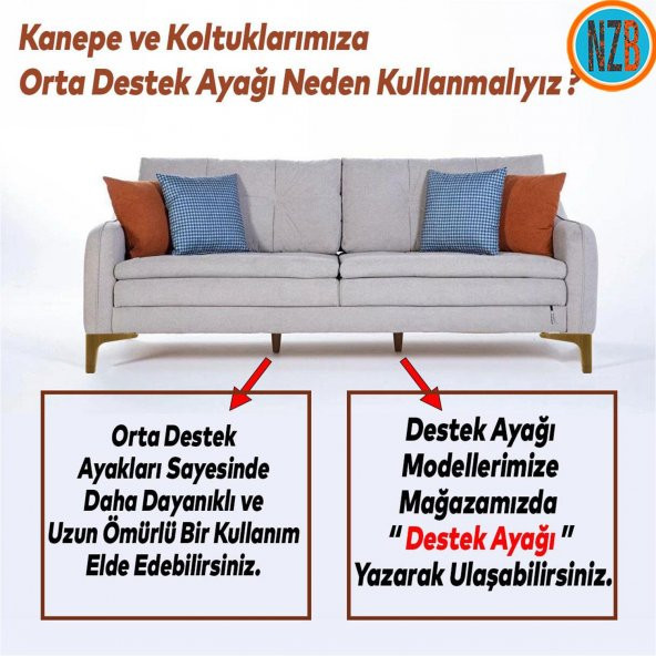 Mobilya Kanepe Sehpa TV Ünitesi Baza Koltuk Ayağı Açık Ceviz Renk 12 cm Ayak - 4