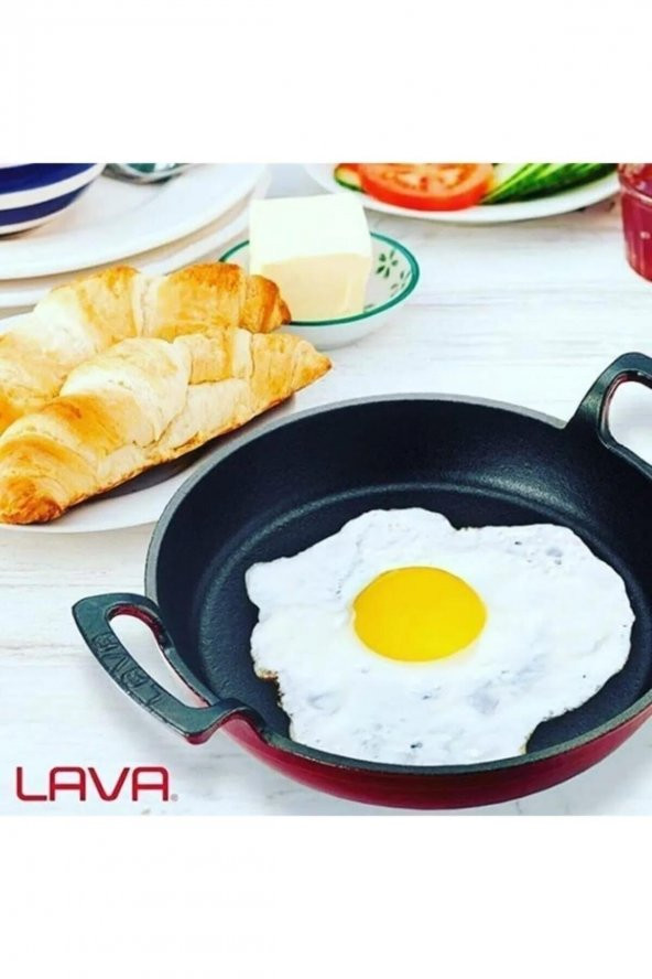 Lava Yuvarlak Kulplu Tava 24 Cm Kırmızı LV Y TV 24 SHNR - 3