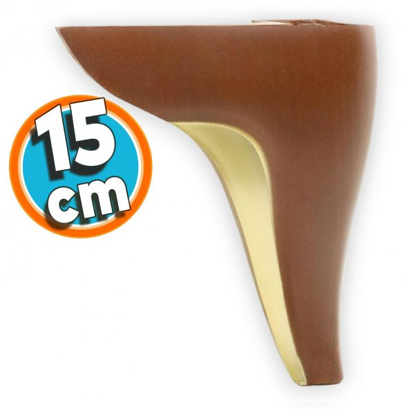 Mobilya Kanepe Yatak Sehpa TV Ünitesi Baza Koltuk Ayağı Kahverengi Renk 15 cm Ayak