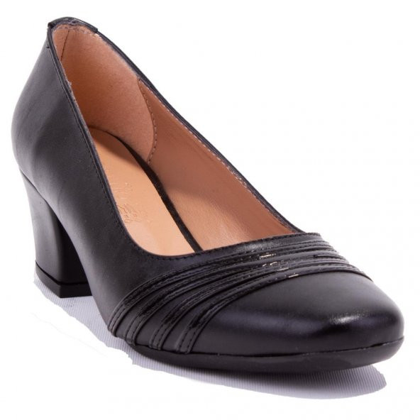 Dagoster DZA07-7268664 Siyah Klasik Topuklu Kadın Ayakkabı