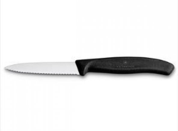 Victorinox Soyma Bıçağı 8cm Testere ve Sivri Ağızlı Siyah - 2