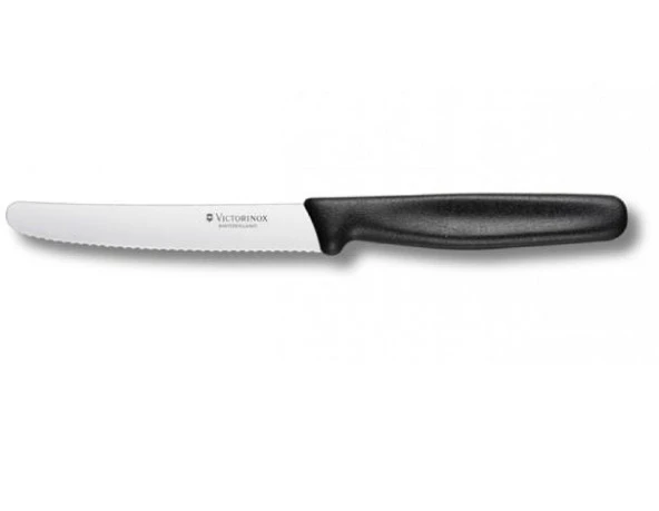Victorinox Domates Bıçağı 11cm Testere Ağızlı Siyah