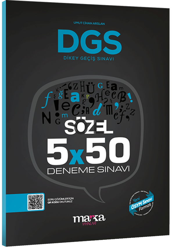 Marka Yayınları 2023 DGS Sözel 5x50 Deneme Sınavı Tamamı PDF Çözümlü Açıklanan Yeni Müfredat