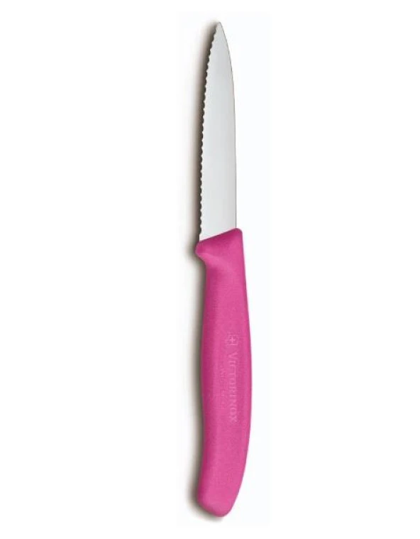 Victorinox Soyma Bıçağı 8cm Testere ve Sivri Ağızlı Pembe
