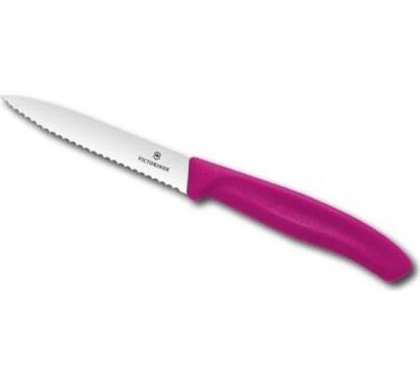 Victorinox Soyma Bıçağı 10cm Testere ve Sivri Ağızlı Pembe
