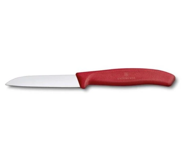 Victorinox Soyma Bıçağı 8cm Düz Ağızlı Kırmızı - 2