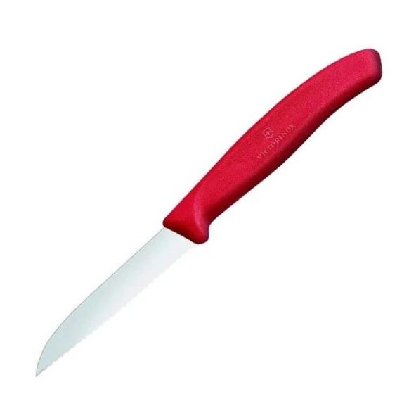 Victorinox Soyma Bıçağı 8cm Testere Ağızlı Kırmızı