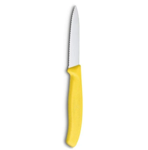 Victorinox Soyma Bıçağı 8cm Testere ve Sivri Ağızlı Sarı