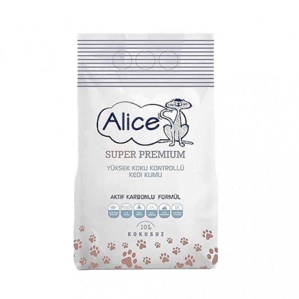 Alice Super Premium Kedi Kumu Aktif Karbonlu 10 L