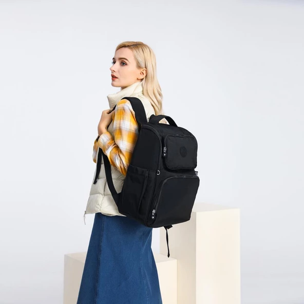 Anne Bebek Sırt Çantası Smart Bags Krinkıl Kumaş 3000 - 2