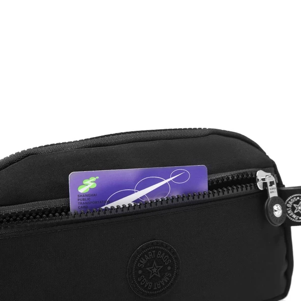 Smart Bags Mini Boy Postacı Çantası ve Cüzdanı Krinkıl Kumaş 1112 - Resim 4