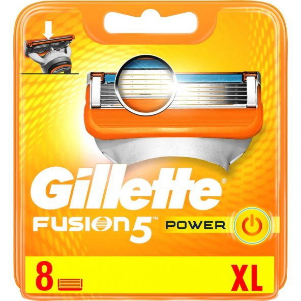 Gillette Fusion5 Power 8li Yedek Tıraş Bıçağı Karton Paket - 2