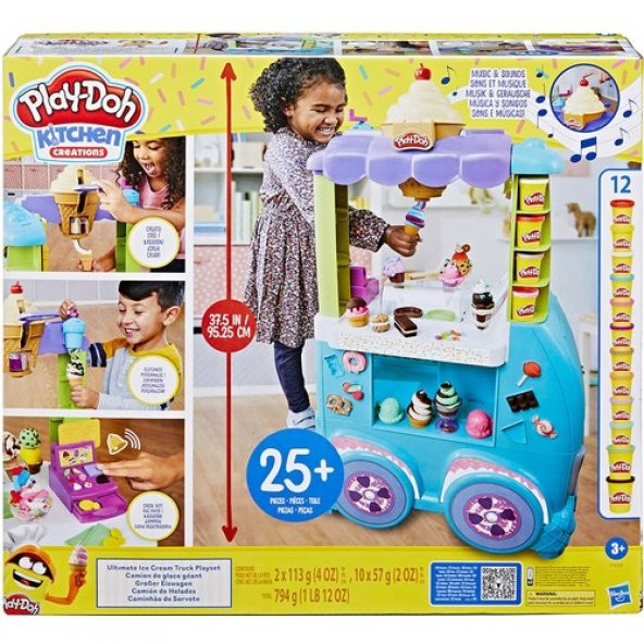 Play-Doh Dev Dondurma Arabam F1039 - 3