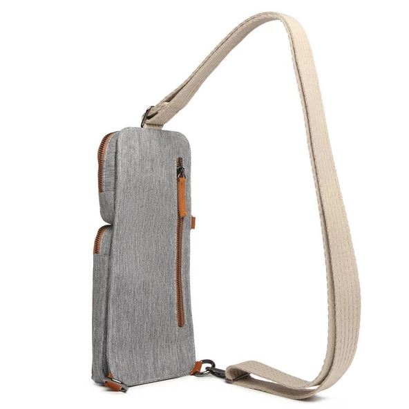 Kırçıllı Gri Kumaş Kadın Bodybag Çantası Smart Bags 3097 - 3