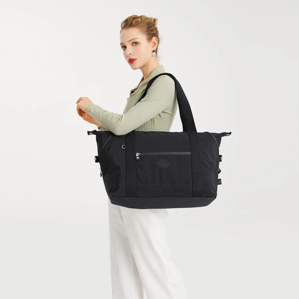Smart Bags Dev Boy Kadın Çantası Krinkıl Kumaş 3082 - 12