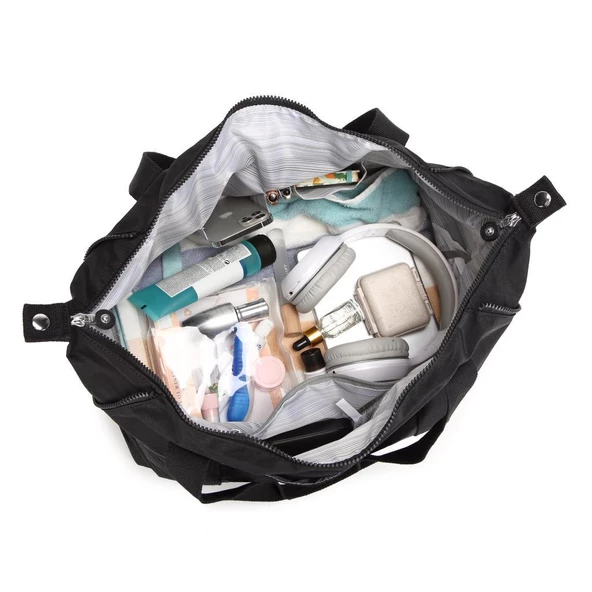 Smart Bags Dev Boy Kadın Çantası Krinkıl Kumaş 3082 - 8