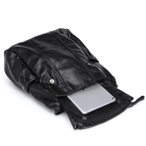 Yıkama Deri Orta Boy Kadın Sırt Çantası 21-K Barcelona 1608 - 7