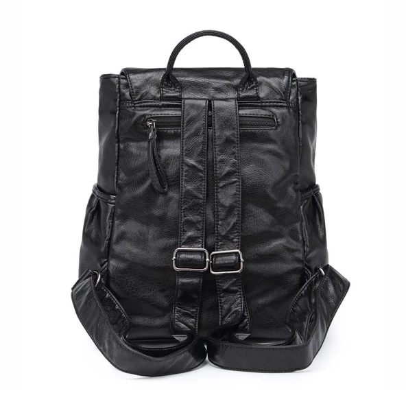 Yıkama Deri Orta Boy Kadın Sırt Çantası 21-K Barcelona 1608 - 10