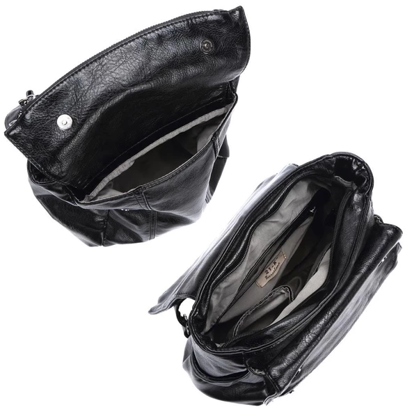 Yıkama Deri Orta Boy Kadın Sırt Çantası 21-K Barcelona 1608 - 5