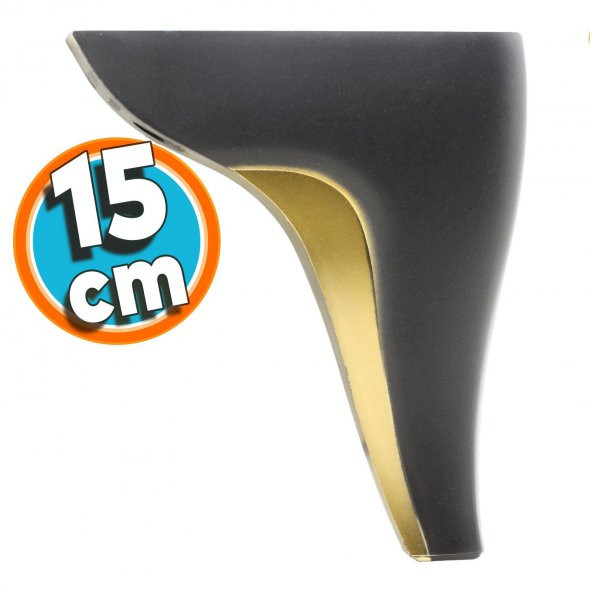 Mobilya Kanepe Yatak Sehpa TV Ünitesi Baza Koltuk Ayağı Siyah Renk 15 cm Ayak