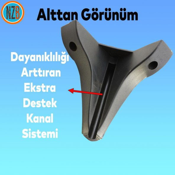 Mobilya Kanepe Yatak Sehpa TV Ünitesi Baza Koltuk Ayağı Siyah Renk 15 cm Ayak - 8