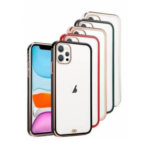 Apple iPhone 11 Uyumlu Kamera Korumalı Lüx Lazer Kesim Şeffaf Kılıf - 5
