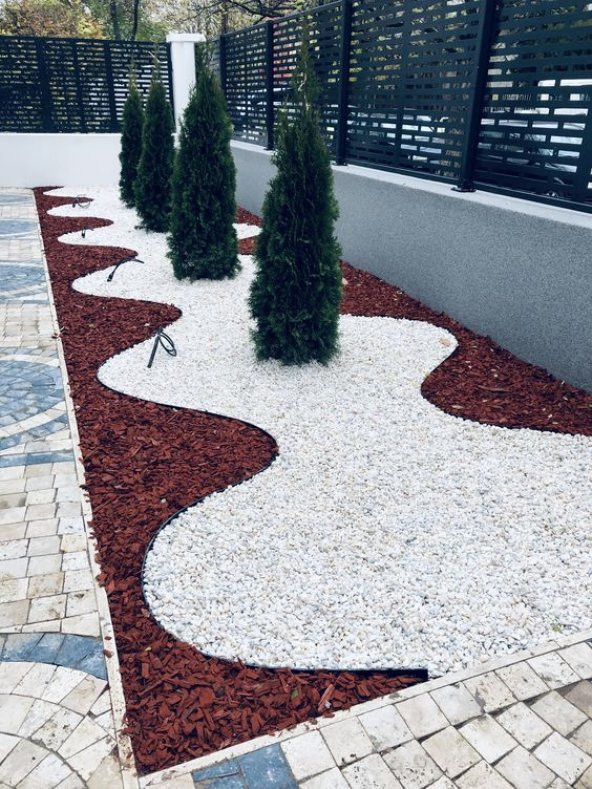 T-May Beyaz Dolomit Taşı 25 Kg 2-4 Cm Bahçe Süsü, Ve Akvaryum Dekorasyonu Için Dere Çakılı - 4