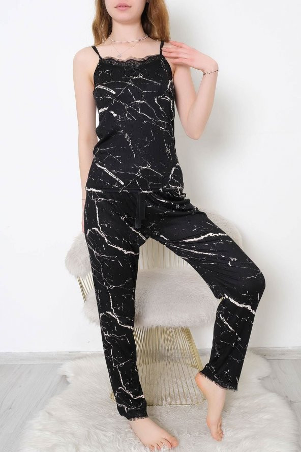 Baskılı Pijama Takımı Siyahbeyaz2 - 9226.1287. - 3