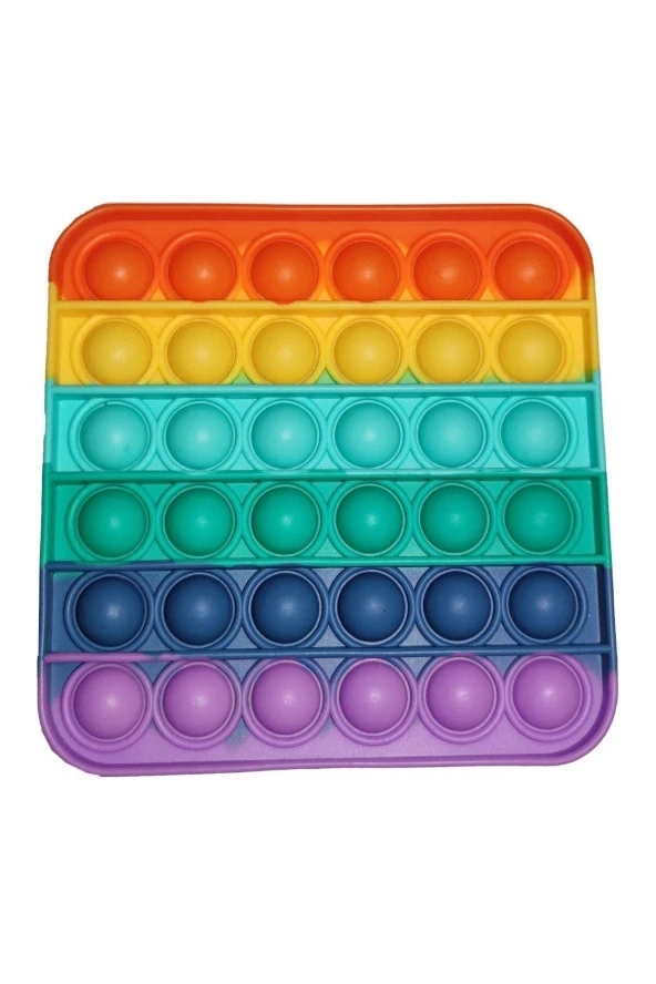 Pop It Push Bubble Fidget Zihinsel Stres Oyuncağı Gökkuşağı Popit 2li Set - 3