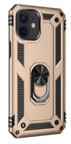 Apple iphone 12 Uyumlu Tank Kılıf Yüzüklü Mıknatıslı Standlı - Resim 3