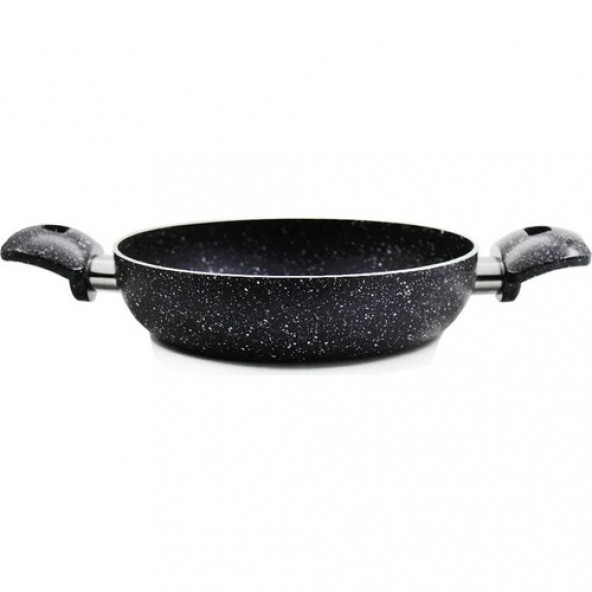 New and Single Granit Cift Kulp 22 cm Tava Yumurta Tavası Yanmaz Yapışmaz Tava