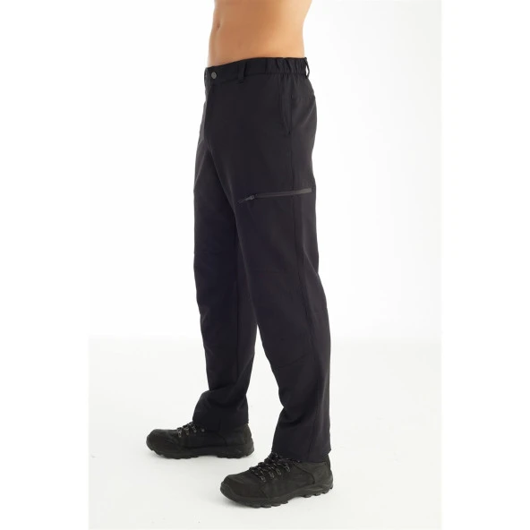 Crozwise Outdoor - Erkek Siyah Likralı Yazlık Spor Pantolon - 2178-06