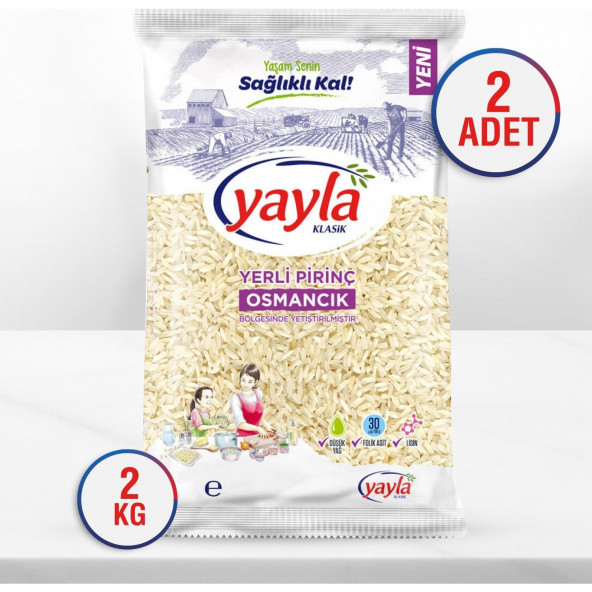 Yayla Osmancık Pirinç 2 kg 2'Li Paket