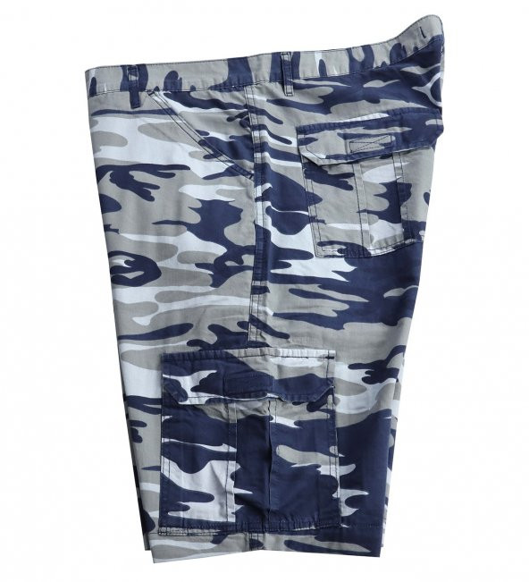 Erkek Büyük Beden Battal Boy Kamuflaj Şort Yan Cep - 6