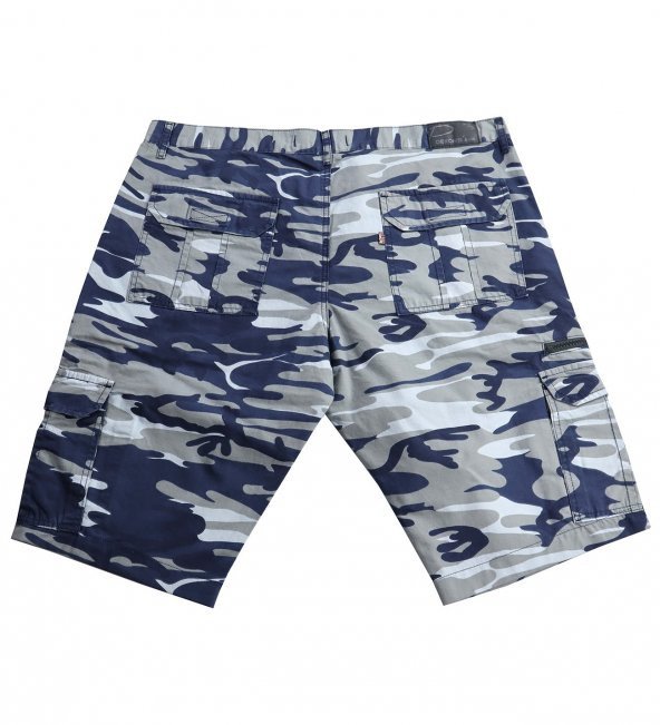 Erkek Büyük Beden Battal Boy Kamuflaj Şort Yan Cep - 10