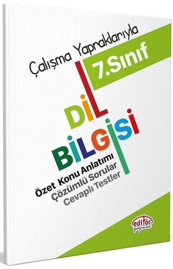 7. Sınıf Dil Bilgisi Özet Konu Anlatımı Editör Yayınları