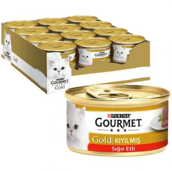 Gourmet Gold Kıyılmış Sığır Etli Kedi Konservesi 85 Gr x 24 Adet ürün görseli