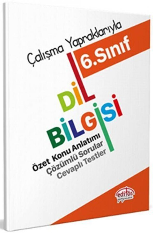 6. Sınıf Çalışma Yapraklarıyla Dil Bilgisi Editör Yayınları