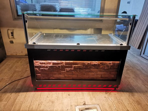 Börek Poğaça Tezgahı 150 Cm ( Tuğla Taşlı Dekor ) - 3