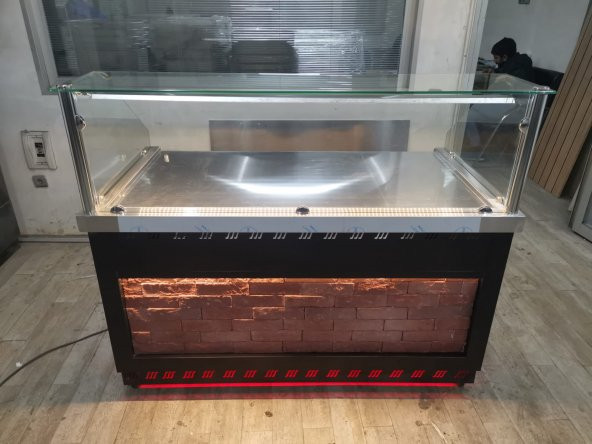 Börek Poğaça Tezgahı 150 Cm ( Tuğla Taşlı Dekor ) - 6