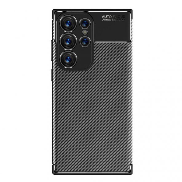 Samsung Galaxy S23 Ultra Kılıf Karbon Tasarım Negro Silikon Kapak - 9