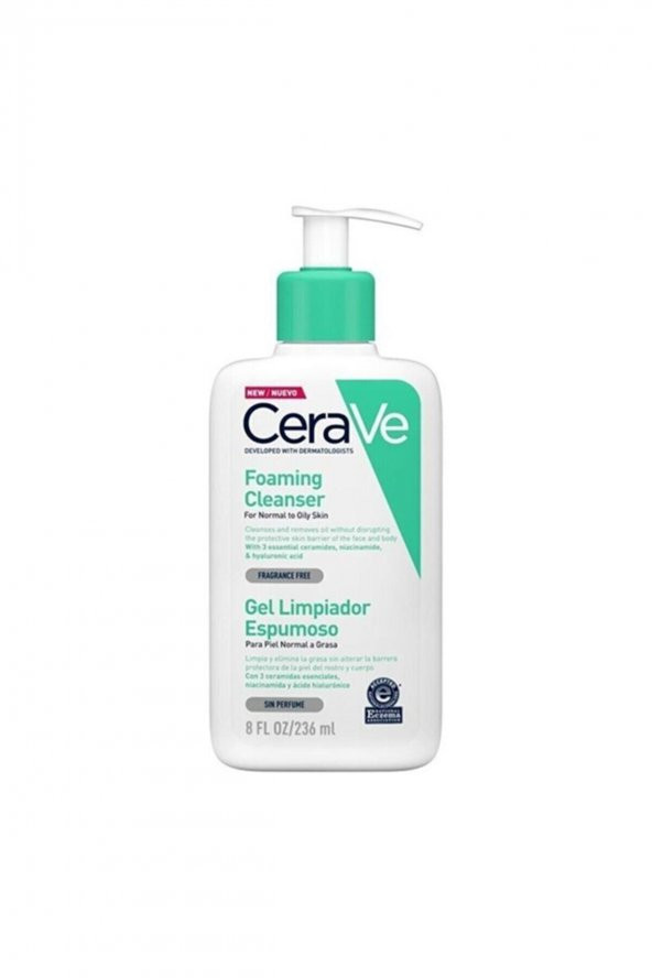 Cerave Foaming Cleanser Normal & Yağlıya Dönük Ciltler İçin 473 ml (50 TL İndirim Etiketli)
