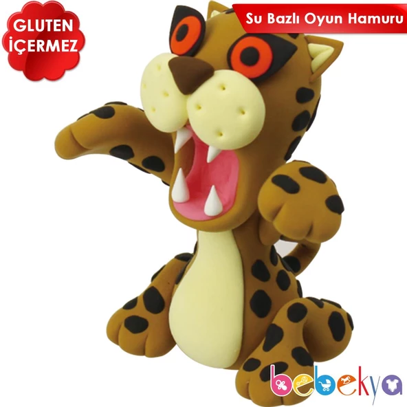Jumping Clay Kendi Oyuncağını Kendin Yap Modelleme Oyun Hamuru Seti Cheetah - 2